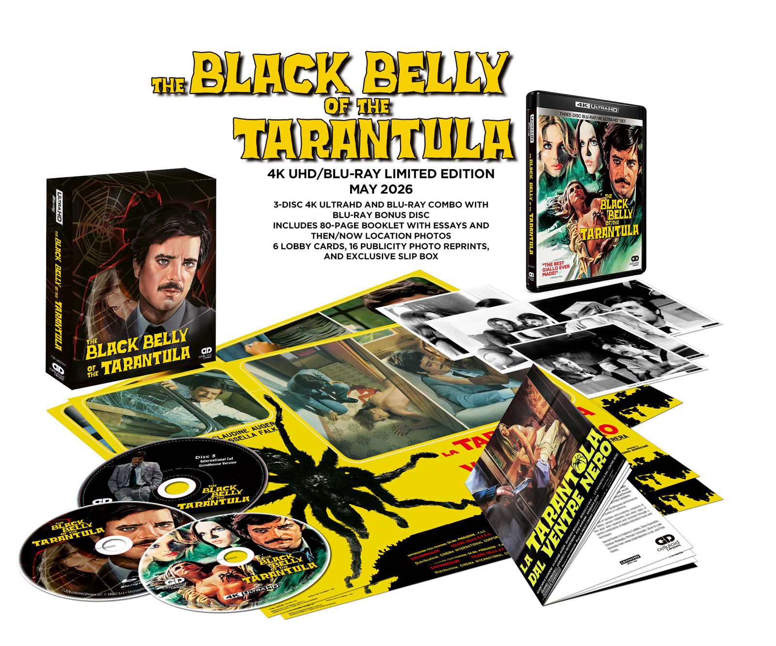 "The Black Belly of the Tarantula" limited edition product shot by Celluloid Dreams (www.celluloid-dreams.net)